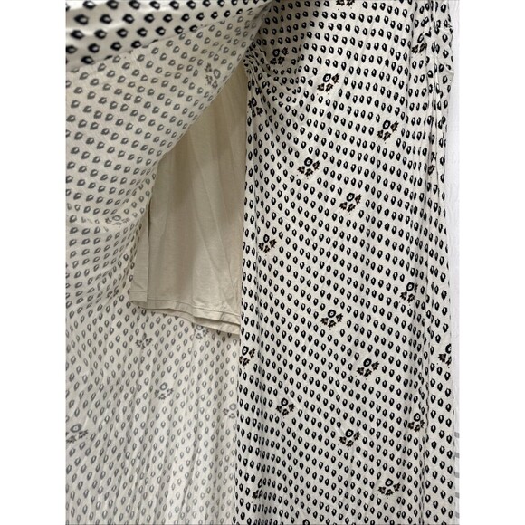 Free People‎ Skirt Womens Medium Column Print Maxi Cream Split Faux Boho Western - Picture 9 of 10